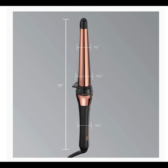 Conair Rose Gold Titanium Curling Wand, 1 ¼ - ¾” - Picture 4 of 5